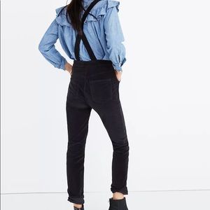 Madewell Skinny Overalls in Velvet Black M